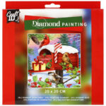 Pictura cu diamante de Craciun - 20x20cm GRAFIX - imagine 3