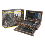 Set creativ desen multifunctional in cutie de lemn Nassau 91 piese GRAFIX