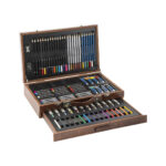 Set creativ desen multifunctional in cutie de lemn Nassau 91 piese GRAFIX - imagine 2