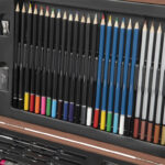 Set creativ desen multifunctional in cutie de lemn Nassau 91 piese GRAFIX - imagine 5