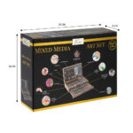 Set creativ desen multifunctional in cutie de lemn Nassau 91 piese GRAFIX - imagine 6