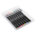 Set markere cu varf tip pensula pe baza de apa Nassau Fine Art 8 bucati/set GRAFIX - imagine 2