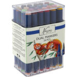 Set 24 markere colorate Nassau Fine Art in cutie transparenta GRAFIX - imagine 5