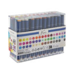 Set 48 markere colorate Nassau Fine Art in cutie transparenta GRAFIX - imagine 2