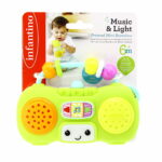 Jucaie interactiva cu sunet si lumina Pretend Mini Boombox INFANTINO - imagine 5