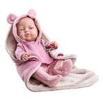 Papusa bebe 45 cm in costum roz Paola Reina