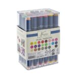 Set 24 markere colorate Nassau Fine Art in cutie transparenta GRAFIX - imagine 4