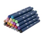 Set 24 markere colorate Nassau Fine Art in cutie transparenta GRAFIX - imagine 3