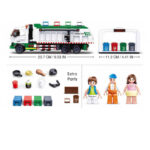 Set de constructie Serviciu de colectarea deseurilor, 432 elem. SLUBAN - imagine 3