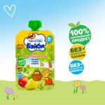 Piure Salata Fructe, Mar, Para, Piersica (5 luni) 85g CHERNOGOLOVKA — изображение 3
