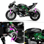 Motocicleta Kawasaki Ninja H2R Technic LEGO 42170 - imagine 3