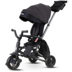 Bicicleta cu 3 roti Nova+ Rubber Exclusive Black - negru Qplay