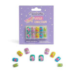 Set 10 unghii false Little Unicorn cu adeziv Press-On, pentru fetite, Martinelia