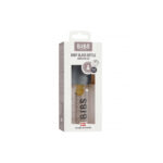 Biberon din sticla anticolici cu tetina din latex 0+ luni, 110 ml Iron Bibs - imagine 3