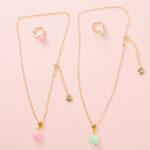 Set Lantisor si inel in Delicate rose bijoux asort. Precious NICE - imagine 2