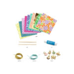 Atelier DIY de confectionat bratari cu margele din hartie detalii aurii Djeco - imagine 3