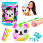 Set de creatie in cutie Neon Squish Pals Paint Can Airbrush Plush Canal Toys - imagine 5