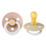 Suzeta din latex 0-6 luni 2-Pack Blush Night/Vanilla Night Bibs