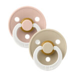 Suzeta din latex 0-6 luni 2-Pack Blush Night/Vanilla Night Bibs - imagine 2