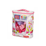 Designer de constructii roz Mega Bloks  Great Building  serie  Primii constructori , 80 de piese MATTEL