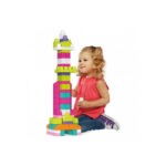 Designer de constructii roz Mega Bloks  Great Building  serie  Primii constructori , 80 de piese MATTEL - imagine 5