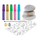 Set creativ pictura pe pietre cu sclipici Unicorn Grafix - imagine 3
