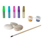 Set creativ pictura pe pietre cu sclipici Unicorn Grafix - imagine 2