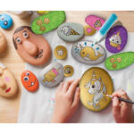 Set creativ pictura pe pietre cu sclipici Unicorn Grafix - imagine 4