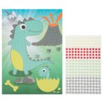 Set de colorat cu margele Dinosaur, A5 Grafix - imagine 2