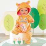 Salopeta Ursulet pentru papusa BABY born 36cm ZAPF - imagine 3