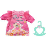 Rochia roz cu bile pentru papusa BABY born 36cm ZAPF - imagine 2