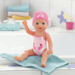 Papusa Lessi Baby Born de inot 30cm, Roz ZAPF - imagine 3