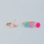 Set de inele si cercei Rose Rose Rings and Earring Set Great Pretenders - imagine 3