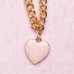 Colier Chunky Chain Heart Necklace assorted Great Pretenders - imagine 2