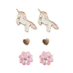 Cercei Unicorn Studded Earrings, 3 Sets Great Pretenders