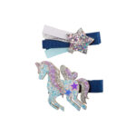 Agrafe de par Navy Unicorn Star Hairclip, 2 styles assorted Great Pretenders