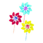 Moara de vant Holografic diametru 17cm GIOBAS