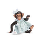 Jucarie Lola Cimpanzeu in rochie verde, 32 cm ASI