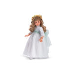 Papusa Pepa blonda in rochie alba, 57cm ASI