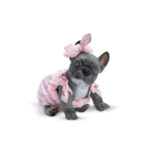 Jucarie Buldog Lily in salopeta roz, 32cm ASI