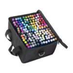 Set 168 piese markere Nassau Fine Art cu doua fete diverse culori si geanta GRAFIX - imagine 3