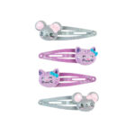 Set 4 agrafe par Irene glitter navy/silver SOUZA