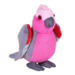 Jucarie de plus Cacadu cu piept roz 13 cm Wild Republic