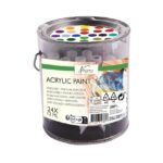 Set 24x12 ml culori acrilice Nassau Fine Art in galetusa de plastic GRAFIX