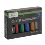 Set culori acrilice cu sclipici 6x75ml Nassau Fine GRAFIX