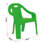 Scaun din plastic pana la 50 kg 4 culori Pilsan - imagine 5