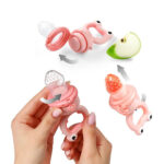 Nibbler Frog cu suzeta din silicon Babyono - imagine 2