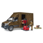 Mercedes Benz Sprinter UPS, cu sofer si accesorii Bruder - imagine 2