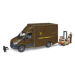 Mercedes Benz Sprinter UPS, cu sofer si accesorii Bruder - imagine 3