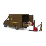 Mercedes Benz Sprinter UPS, cu sofer si accesorii Bruder - imagine 4
